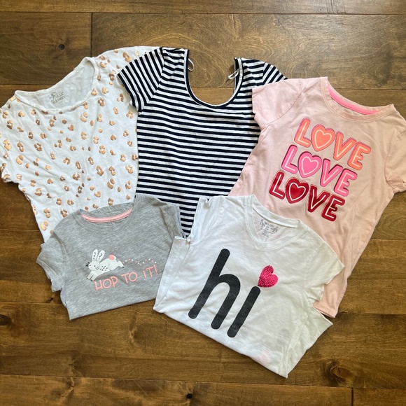 Set of 5 Girl’s Tees - Picture 1 of 8